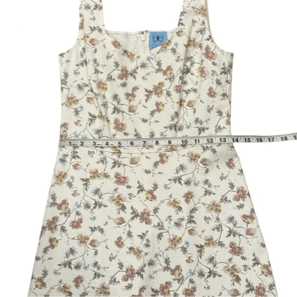 CeCe Cottagecore Midi Dress Off White Soft Floral Print NWT Women’s Size 2 - Picture 9 of 11